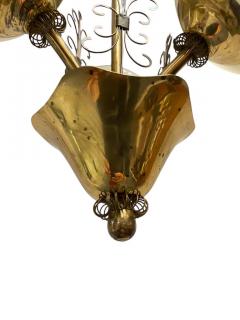 Mid Century Finnish Design Lamp in Brass and Glass 1950s - 3933168