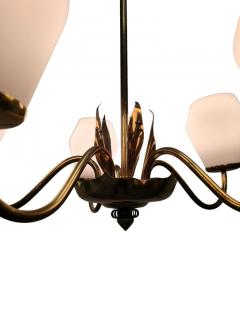 Mid Century Finnish Design Lamp in Brass and Opaline shades 1950s - 3962870