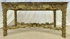 Mid Century Fleur de Lis Console Marble Serge Roche Style - 2920523