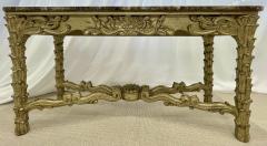 Mid Century Fleur de Lis Console Marble Serge Roche Style - 2920524