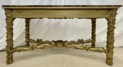 Mid Century Fleur de Lis Console Marble Serge Roche Style - 2920525