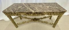 Mid Century Fleur de Lis Console Marble Serge Roche Style - 2920526