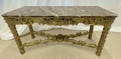 Mid Century Fleur de Lis Console Marble Serge Roche Style - 2920528