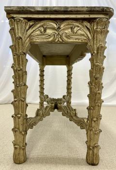 Mid Century Fleur de Lis Console Marble Serge Roche Style - 2920532