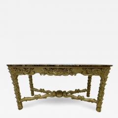Mid Century Fleur de Lis Console Marble Serge Roche Style - 2922255