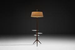 Mid Century Floor Lamp with Three Glass Shelves Europe ca 1960s - 4717615
