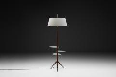 Mid Century Floor Lamp with Three Glass Shelves Europe ca 1960s - 4717721