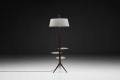 Mid Century Floor Lamp with Three Glass Shelves Europe ca 1960s - 4717722