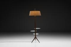 Mid Century Floor Lamp with Three Glass Shelves Europe ca 1960s - 4717723