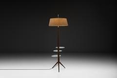 Mid Century Floor Lamp with Three Glass Shelves Europe ca 1960s - 4717725