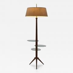 Mid Century Floor Lamp with Three Glass Shelves Europe ca 1960s - 4719547