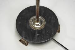 Mid Century Floor Lamp with Wooden Base Europe ca 1950s - 4739928