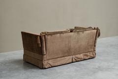 Mid Century Folding Down Knole Sofa in Velvet and Brass 1960s - 4468572