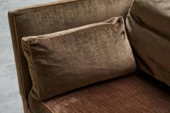 Mid Century Folding Down Knole Sofa in Velvet and Brass 1960s - 4468573