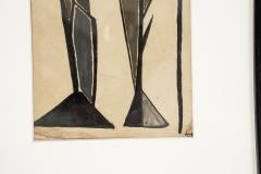 Mid Century Framed Abstract Drip Style Acrylic Art - 3415900