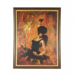 Mid Century Framed Print of Woman Dancing - 3694383