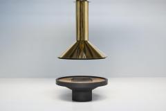 Mid Century Freestanding Brass Fireplace France 1975 - 4346762