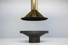 Mid Century Freestanding Brass Fireplace France 1975 - 4346777