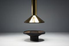 Mid Century Freestanding Brass Fireplace France 1975 - 4346789