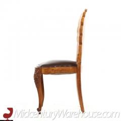 Mid Century French Burlwood Dining Chairs Set of 8 - 3513715