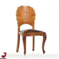 Mid Century French Burlwood Dining Chairs Set of 8 - 3513721