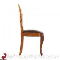 Mid Century French Burlwood Dining Chairs Set of 8 - 3513780