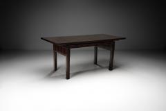Mid Century French Dark Wood Dining Table France ca 1950s - 4266842