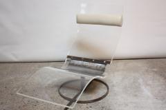 Mid Century French Lucite and Steel Chaise Longue Prototype - 374668