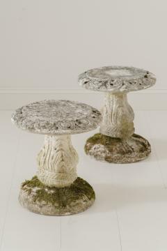 Mid Century French Pair Of Cement Garden Stools - 1684713