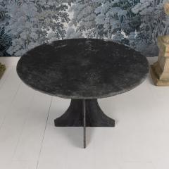 Mid Century French Round Slate Table - 4123107