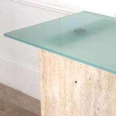 Mid Century French Travertine Console Table - 4138624