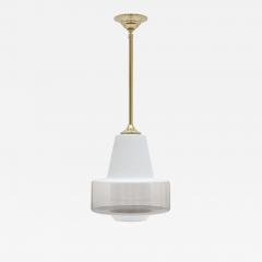 Mid Century Frosted and Clear Glass Pendant Light - 4289000