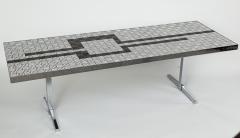 Mid Century German Mosaic Nickel Low Table - 4096270