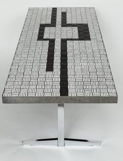 Mid Century German Mosaic Nickel Low Table - 4096293