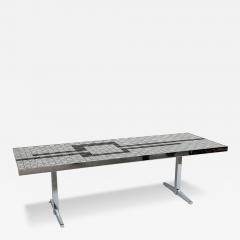 Mid Century German Mosaic Nickel Low Table - 4099747