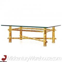 Mid Century Gilt Bamboo Coffee Table - 3275529
