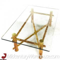 Mid Century Gilt Bamboo Coffee Table - 3275576