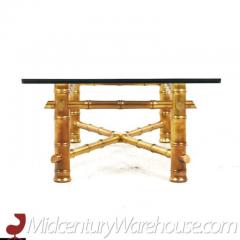 Mid Century Gilt Bamboo Coffee Table - 3275581