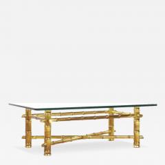 Mid Century Gilt Bamboo Coffee Table - 3281400