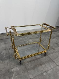 Mid Century Gilt Brass Bar Cart circa 1960s - 4484352