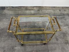 Mid Century Gilt Brass Bar Cart circa 1960s - 4484357