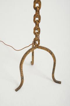 Mid Century Gilt Chain Floor Lamp - 2967324