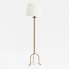 Mid Century Gilt Chain Floor Lamp - 2970788