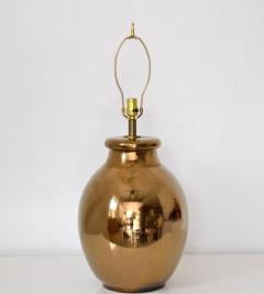 Mid Century Gilt Crackle Glazed Ceramic Jar Form Table Lamp - 697591