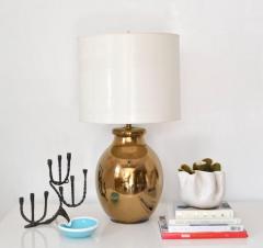 Mid Century Gilt Crackle Glazed Ceramic Jar Form Table Lamp - 697595