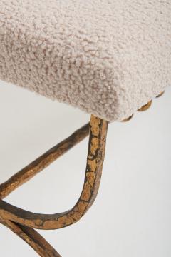 Mid Century Gilt Iron Long Stool - 2835093