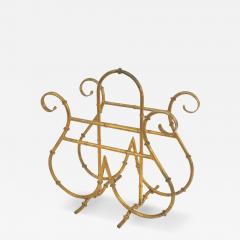 Mid Century Gilt Magazine Rack - 4716912