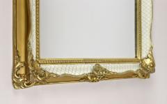 Mid Century Gilt White Venetian Wall Mirror Rococo Style Italy ca 1950 - 4806499