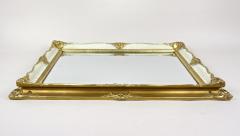 Mid Century Gilt White Venetian Wall Mirror Rococo Style Italy ca 1950 - 4806501
