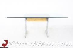 Mid Century Glass and Chrome Dining Table - 2361544